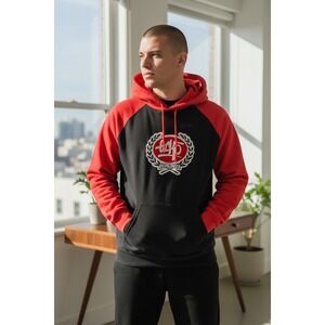 ECKO UNLIMITED Vintage Black Red Logo Graphic Hoodie‎ Sweatshirt Mens XL